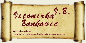 Vitomirka Banković vizit kartica